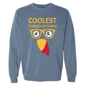 Coolest Turkey In Town Turkish Nose Glasses Disguise Gift Garment-Dyed Sweatshirt