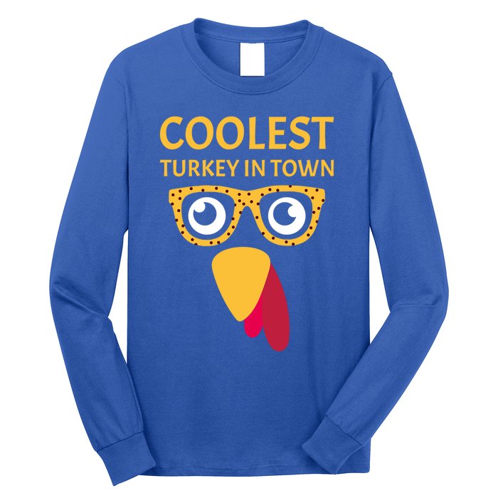 Coolest Turkey In Town Turkish Nose Glasses Disguise Gift Long Sleeve Shirt