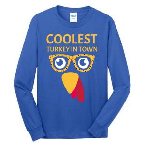 Coolest Turkey In Town Turkish Nose Glasses Disguise Gift Tall Long Sleeve T-Shirt