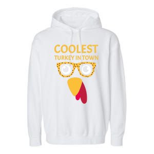 Coolest Turkey In Town Turkish Nose Glasses Disguise Gift Garment-Dyed Fleece Hoodie