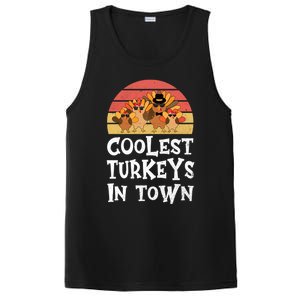 Coolest Turkeys In Town Funny Thanksgiving 4 Person Family Great Gift PosiCharge Competitor Tank