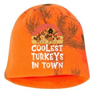 Coolest Turkeys In Town Funny Thanksgiving 4 Person Family Great Gift Kati - Camo Knit Beanie