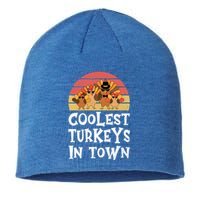 Coolest Turkeys In Town Funny Thanksgiving 4 Person Family Great Gift Sustainable Beanie