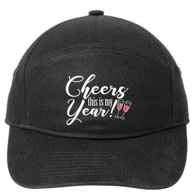Cheers This Is My Year Happy New Year New Years Eve Gift 7-Panel Snapback Hat