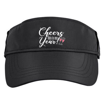 Cheers This Is My Year Happy New Year New Years Eve Gift Adult Drive Performance Visor