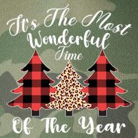 Christmas Trees It's The Most Wonderful Time Of The Year Plaid Leopard Trees Legacy Tie Dye Trucker Hat