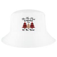 Christmas Trees It's The Most Wonderful Time Of The Year Plaid Leopard Trees Cool Comfort Performance Bucket Hat