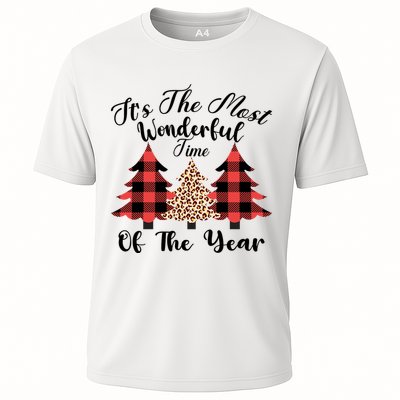 Christmas Trees It's The Most Wonderful Time Of The Year Plaid Leopard Trees Performance Shirt