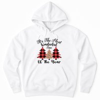 Christmas Trees It's The Most Wonderful Time Of The Year Plaid Leopard Trees Hoodie