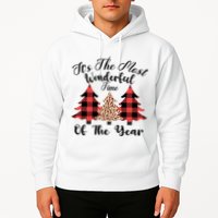 Christmas Trees It's The Most Wonderful Time Of The Year Plaid Leopard Trees Hoodie