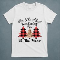 Christmas Trees It's The Most Wonderful Time Of The Year Plaid Leopard Trees T-Shirt