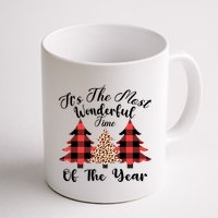 Christmas Trees It's The Most Wonderful Time Of The Year Plaid Leopard Trees Mug