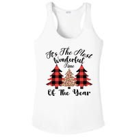 Christmas Trees It's The Most Wonderful Time Of The Year Plaid Leopard Trees Ladies PosiCharge Competitor Racerback Tank