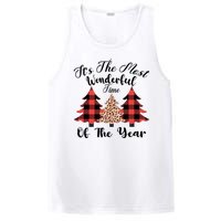 Christmas Trees It's The Most Wonderful Time Of The Year Plaid Leopard Trees PosiCharge Competitor Tank