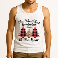 Christmas Trees It's The Most Wonderful Time Of The Year Plaid Leopard Trees Tank Top