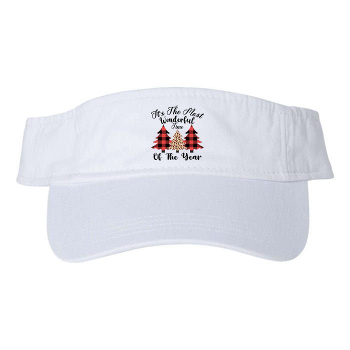 Christmas Trees It's The Most Wonderful Time Of The Year Plaid Leopard Trees Visor