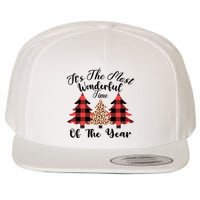 Christmas Trees It's The Most Wonderful Time Of The Year Plaid Leopard Trees Wool Snapback Cap