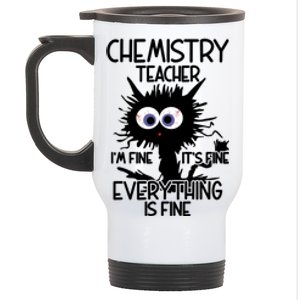 Chemistry Teacher ItS Fine Cat Gift Stainless Steel Travel Mug