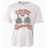 Christmas Tree I Like Them Real Thick And Sprucey Xmas Cooling Performance Crew T-Shirt