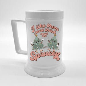 Christmas Tree I Like Them Real Thick And Sprucey Xmas Beer Stein