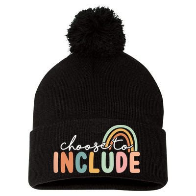 Choose To Include For Autism Teacher Special Education SPED Pom Pom 12in Knit Beanie