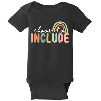 Choose To Include For Autism Teacher Special Education SPED Baby Bodysuit