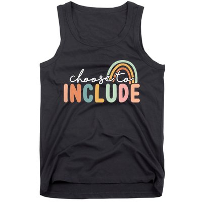 Choose To Include For Autism Teacher Special Education SPED Tank Top
