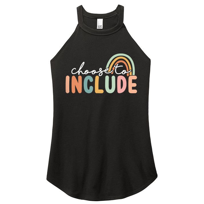 Choose To Include For Autism Teacher Special Education SPED Women's Perfect Tri Rocker Tank