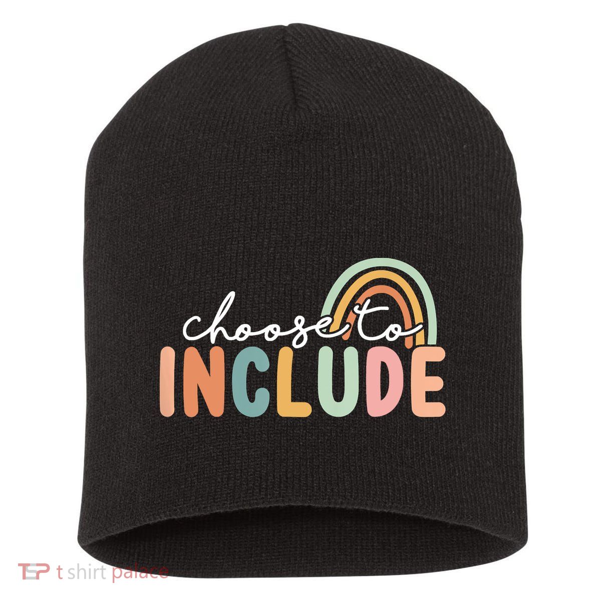 Choose To Include For Autism Teacher Special Education SPED Short Acrylic Beanie