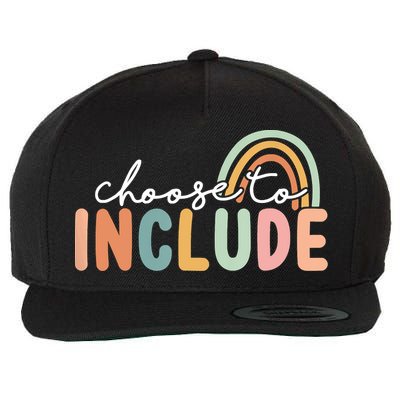 Choose To Include For Autism Teacher Special Education SPED Wool Snapback Cap