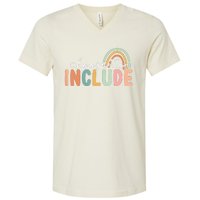 Choose To Include For Autism Teacher Special Education SPED V-Neck T-Shirt