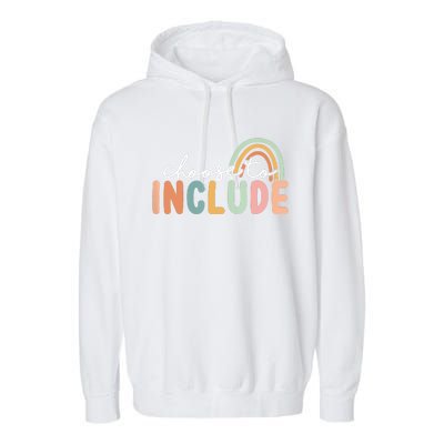 Choose To Include For Autism Teacher Special Education SPED Garment-Dyed Fleece Hoodie