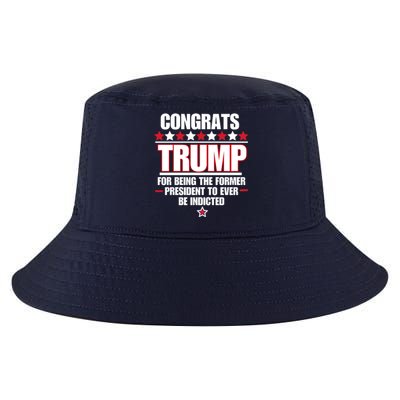 Congrats Trump Indicted, Funny Anti Trump Cool Comfort Performance Bucket Hat