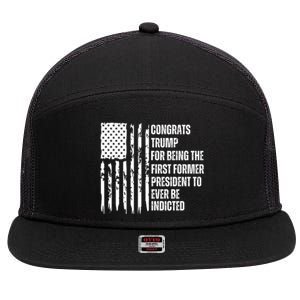 Congrats Trump Indicted, Show Your Dislike For Trump 7 Panel Mesh Trucker Snapback Hat