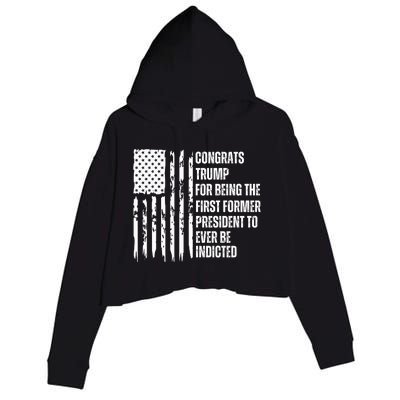 Congrats Trump Indicted, Show Your Dislike For Trump Crop Fleece Hoodie