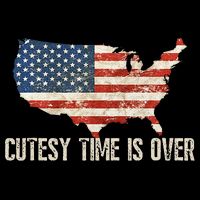 Cutesy Time Is Over American Flag Patriotic Conservative Cooling Performance Crew T-Shirt