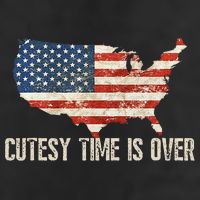 Cutesy Time Is Over American Flag Patriotic Conservative Adult Drive Performance Visor