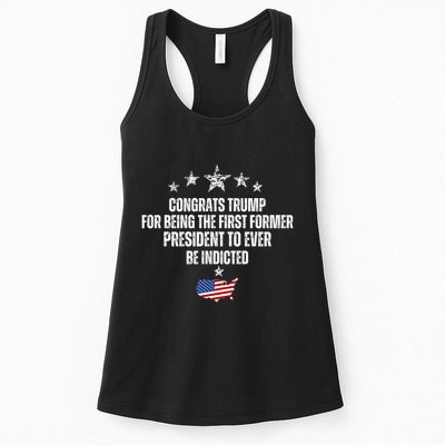 Congrats Trump Indicted, Funny Trump Indictment Womens Tank Top