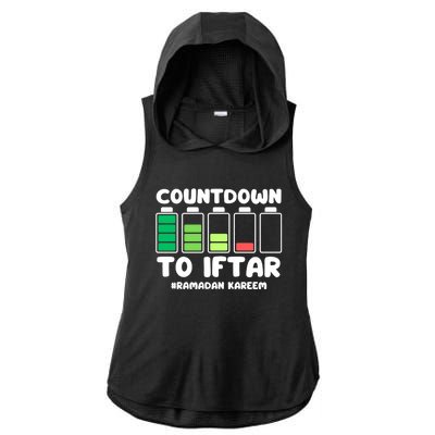 Countdown To Iftar Funny Ramadan Ramadan Mubarak Kareem Gift Ladies PosiCharge Tri-Blend Wicking Draft Hoodie Tank