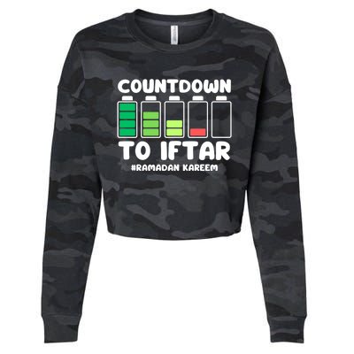 Countdown To Iftar Funny Ramadan Ramadan Mubarak Kareem Gift Cropped Pullover Crew