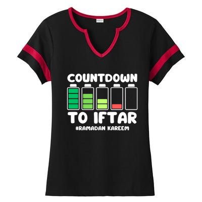 Countdown To Iftar Funny Ramadan Ramadan Mubarak Kareem Gift Ladies Halftime Notch Neck Tee