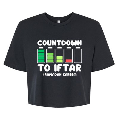 Countdown To Iftar Funny Ramadan Ramadan Mubarak Kareem Gift Bella+Canvas Jersey Crop Tee