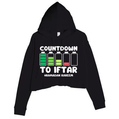 Countdown To Iftar Funny Ramadan Ramadan Mubarak Kareem Gift Crop Fleece Hoodie