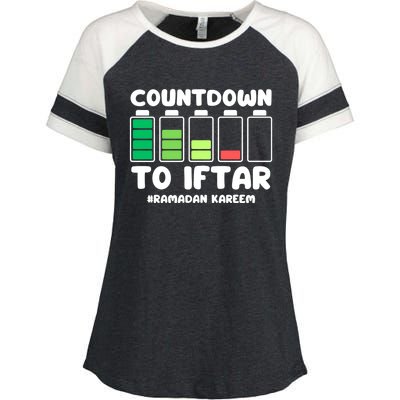 Countdown To Iftar Funny Ramadan Ramadan Mubarak Kareem Gift Enza Ladies Jersey Colorblock Tee