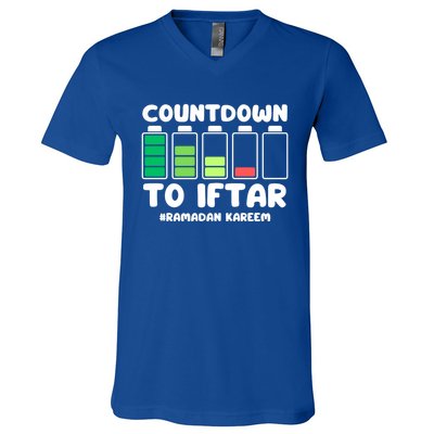 Countdown To Iftar Funny Ramadan Ramadan Mubarak Kareem Gift V-Neck T-Shirt