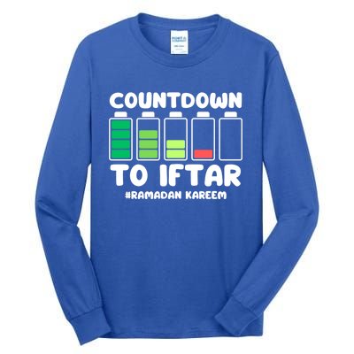 Countdown To Iftar Funny Ramadan Ramadan Mubarak Kareem Gift Tall Long Sleeve T-Shirt