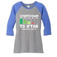 Countdown To Iftar Funny Ramadan Ramadan Mubarak Kareem Gift Women's Tri-Blend 3/4-Sleeve Raglan Shirt