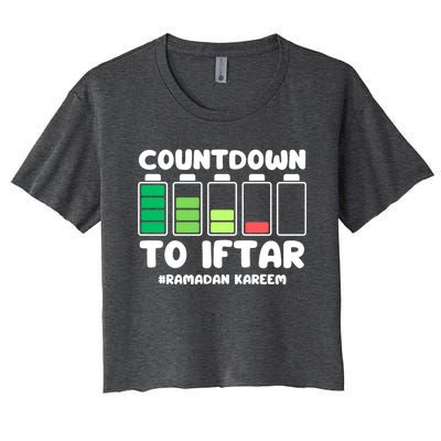 Countdown To Iftar Funny Ramadan Ramadan Mubarak Kareem Gift Women's Crop Top Tee