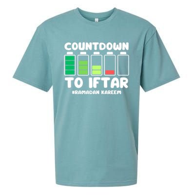 Countdown To Iftar Funny Ramadan Ramadan Mubarak Kareem Gift Sueded Cloud Jersey T-Shirt