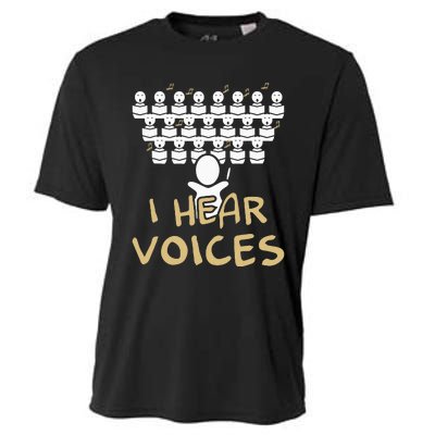 Choir Teacher I Hear Voices Funny Chorister Cooling Performance Crew T-Shirt